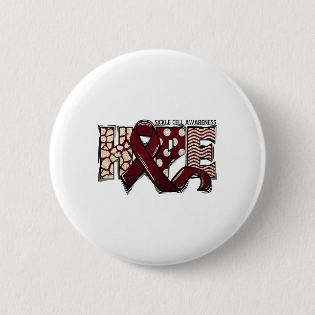 Badge Rond 5 Cm Mois de sensibilisation à la drépanocytose Mois de (Devant)