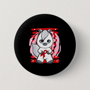 Badge Rond 5 Cm Mois de sensibilisation à la maladie cardiaque du 