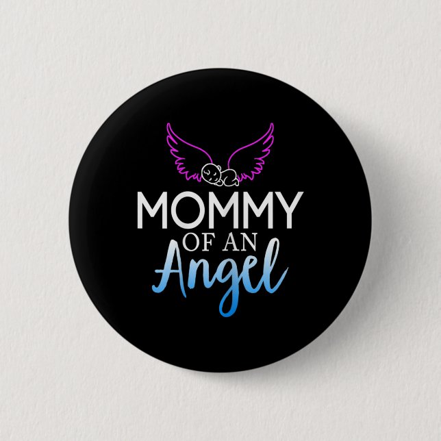 Badge Rond 5 Cm Mois De Sensibilisation À La Mère D'Un Ange Au Sid (Devant)