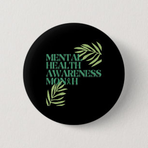 Badge Rond 5 Cm Mois de sensibilisation à la santé mentale Santé m
