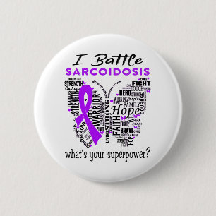 Badge Rond 5 Cm Mois de sensibilisation à la sarcoïdose Cadeaux
