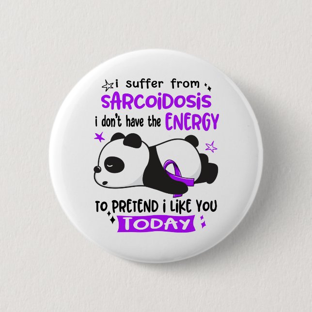 Badge Rond 5 Cm Mois de sensibilisation à la sarcoïdose Cadeaux de (Devant)