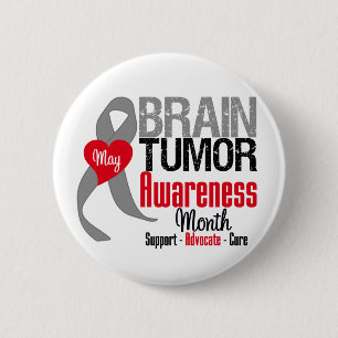 Badge Rond 5 Cm Mois de sensibilisation à la tumeur cérébrale