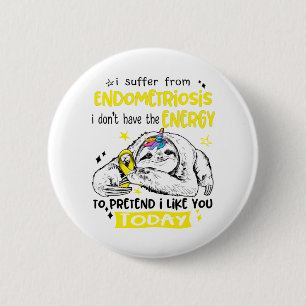 Badge Rond 5 Cm Mois de sensibilisation à l'endométriose Cadeaux