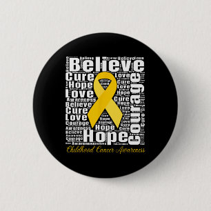 Badge Rond 5 Cm Mois de sensibilisation au cancer de l'enfance Cro