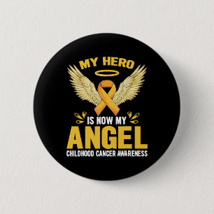 Badge Rond 5 Cm Mois de sensibilisation au cancer de l'enfance Mon
