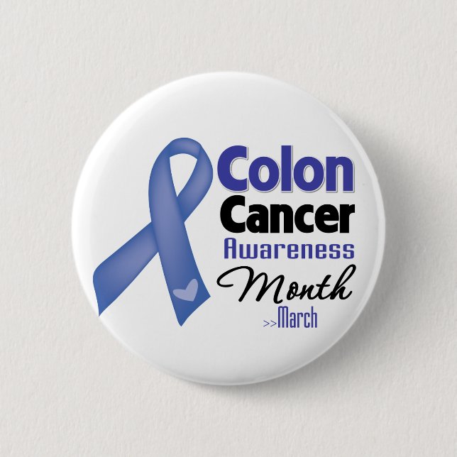Badge Rond 5 Cm Mois de sensibilisation au cancer du côlon (Devant)