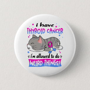 Badge Rond 5 Cm Mois de sensibilisation au cancer du thyroïde Cad