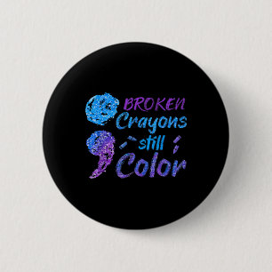 Badge Rond 5 Cm Mois de sensibilisation au suicide avec des crayon