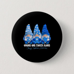 Badge Rond 5 Cm Mois de sensibilisation au syndrome de charge Bleu