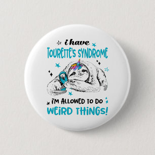 Badge Rond 5 Cm Mois de sensibilisation au syndrome de Tourette Ca