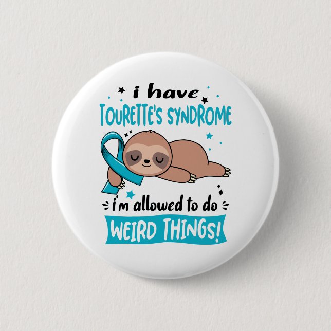 Badge Rond 5 Cm Mois de sensibilisation au syndrome de Tourette Ca (Devant)