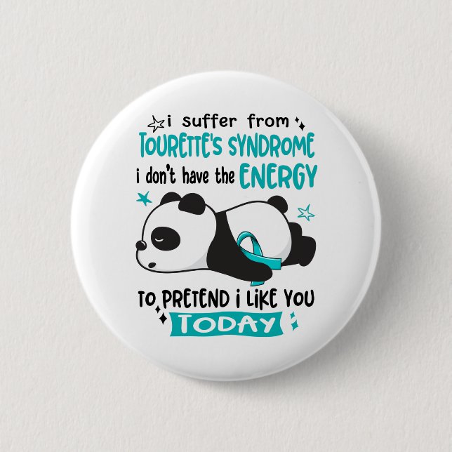 Badge Rond 5 Cm Mois de sensibilisation au syndrome de Tourette Ca (Devant)