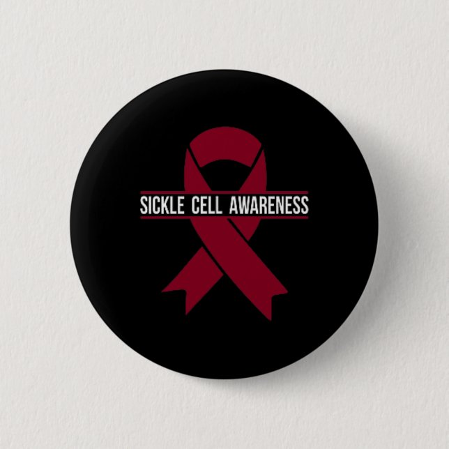 Badge Rond 5 Cm Mois de sensibilisation aux cellules de faucille P (Devant)