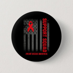 Badge Rond 5 Cm Mois de sensibilisation aux maladies du coeur Mala