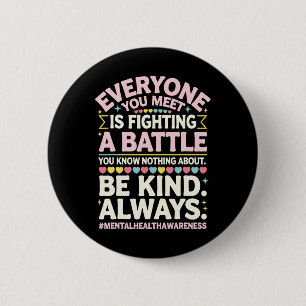 Badge Rond 5 Cm Mois de sensibilisation aux maladies mentales Mois
