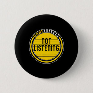 Badge Rond 5 Cm Mois De Sensibilisation Sans Écouter Asl Lang
