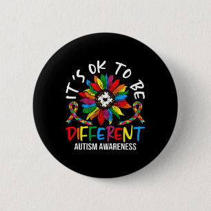 Badge Rond 5 Cm Mois De Sensibilisation sur l'autisme Des Tourneso