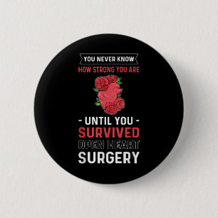 Badge Rond 5 Cm Mois des maladies cardiaques. Chirurgie cardiaque.