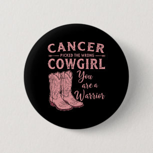 Badge Rond 5 Cm Mois Du Cancer Du Sein Le Cancer A Choisi Le Mauva