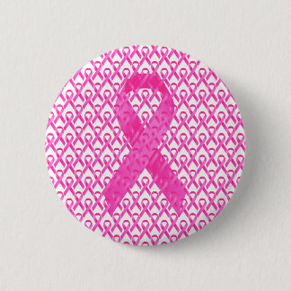 Badge Rond 5 Cm Mois du cancer du sein Ruban rose