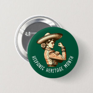 Badge Rond 5 Cm Mois du patrimoine hispanique