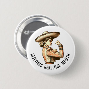 Badge Rond 5 Cm Mois du patrimoine hispanique