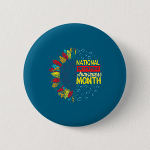 Badge Rond 5 Cm Mois minimal de sensibilisation à l'allaitement ma