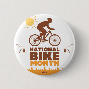 Badge Rond 5 Cm Mois national des vélos