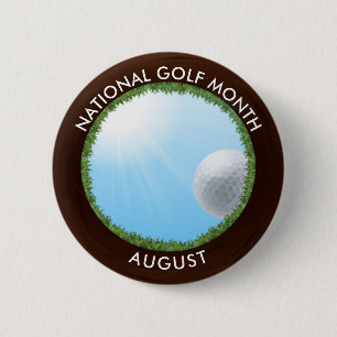 Badge Rond 5 Cm Mois national du golf