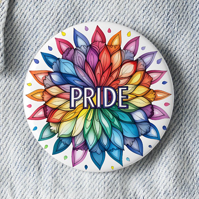 Badge Rond 5 Cm Mois radieux de FIDE Mandala (Créateur téléchargé)
