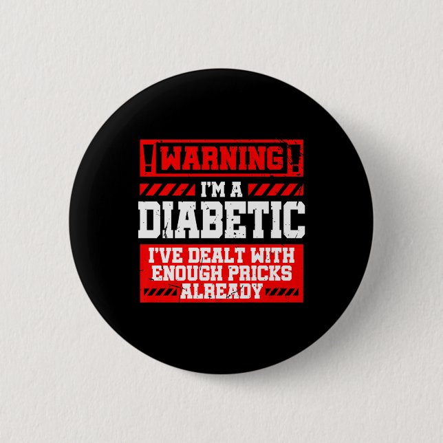 Badge Rond 5 Cm Mois S Diabétique (Devant)