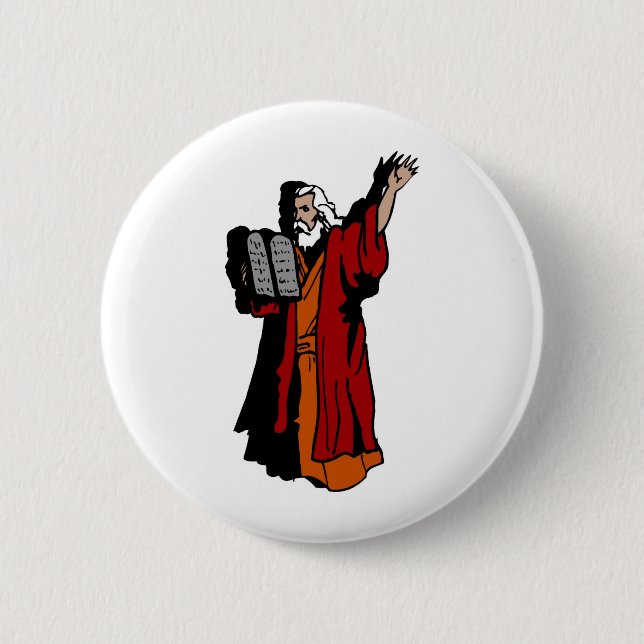 Badge Rond 5 Cm Moïse et dix commandements (Devant)