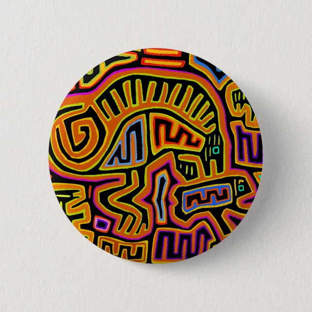 Badge Rond 5 Cm Mola Shaman Peyote Visions (Devant)