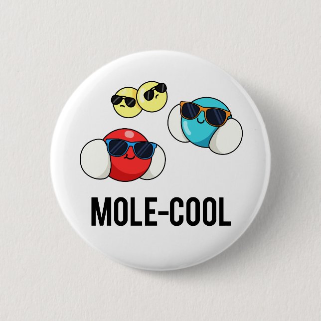 Badge Rond 5 Cm Mole-Cool Funny Molecule Pun (Devant)