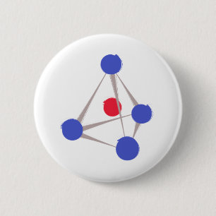 Badge Rond 5 Cm Molécule