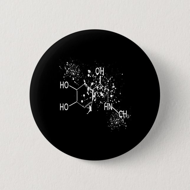 Badge Rond 5 Cm Molécule de dopamine Grimpeur Science Bouldering H (Devant)