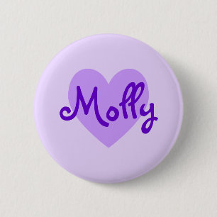 Badge Rond 5 Cm Molly en pourpre
