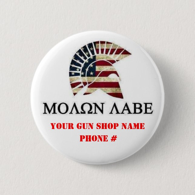 BADGE ROND 5 CM MOLON LABE (Devant)