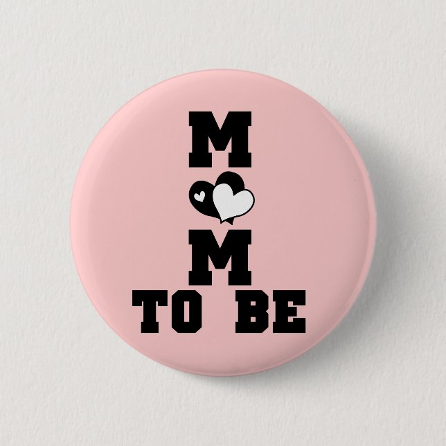 Badge Rond 5 Cm MOM à être - Texte noir (Devant)