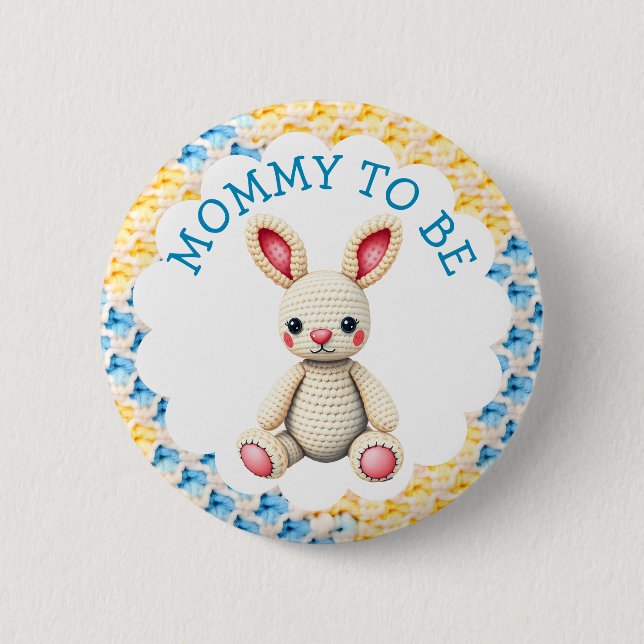 Badge Rond 5 Cm Mommy to Be | Boy's Baby Shower (Devant)