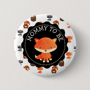 Badge Rond 5 Cm Mommy To Be Button Woodlands Créatures Thème