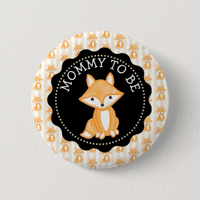 Badge Rond 5 Cm Mommy To Be Button Woodlands Thème (Devant)