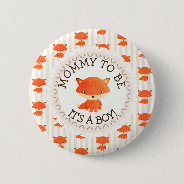Badge Rond 5 Cm Mommy To Be Button Woodlands Thème (Devant)