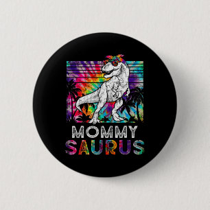 Badge Rond 5 Cm Mommysaurus dinosaure maman Saurus famille apparié