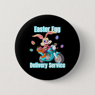Badge Rond 5 Cm Moms Dads Livraison d'Oeufs de Pâques Service Bunn