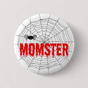 Badge Rond 5 Cm Momster Red Driving Police Spider Web