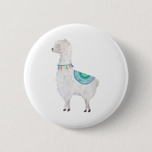Badge Rond 5 Cm Mon adorable Llama