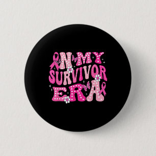 Badge Rond 5 Cm Mon âge de survivant rose Super Retro Cancer du se