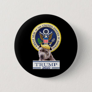 Badge Rond 5 Cm Mon American Staffordshire Terrier pour Trump